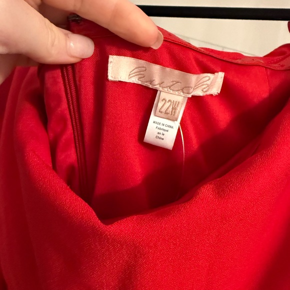 NWT Hutch Wedding Guest Dress Women's Long Sleeve Off-Shoulder Dress in Red - Picture 7 of 13